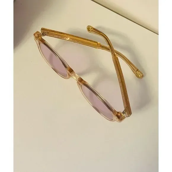 Chloé WILLOW CE753S Round Light Pink Ladies Sunglasses - Picture 4 of 6